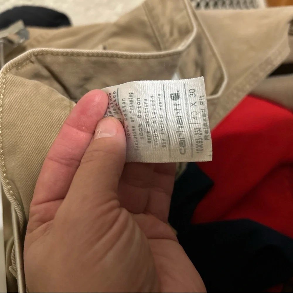 Men's Carhartt Tan 5 pocket Pants 40x30‎ cotton